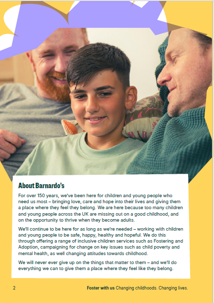About page for Barnardo's